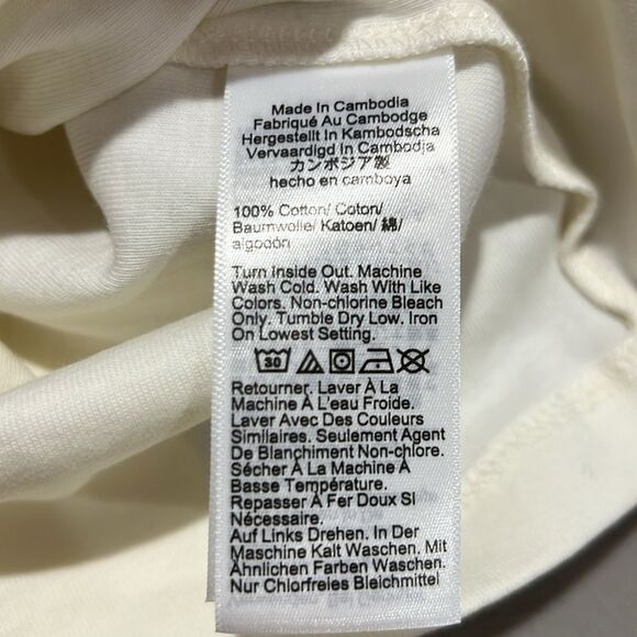 J. Crew The Perfect Fit Brass Button long sleeve Ivory Tee NWT - Picture 7 of 8